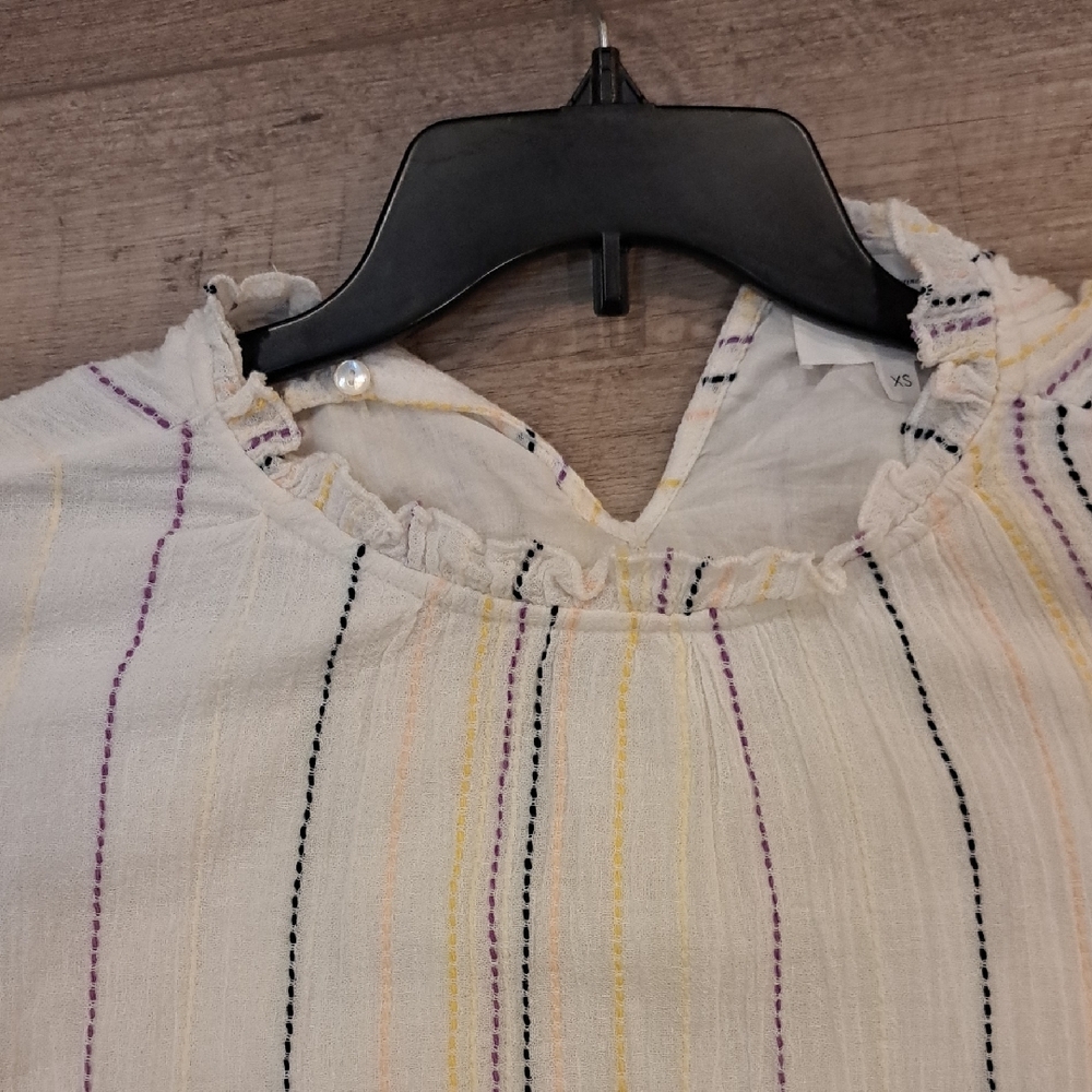 bohme Cream Blouse with Subtle Stripes - Picture 4 of 6